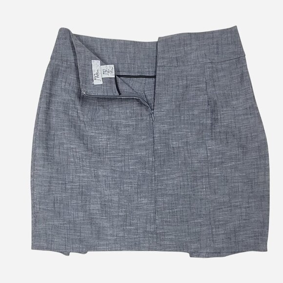 JW Petite 4p Grey mini skirt with zipper closure Cotton/Polyester Blend - Picture 2 of 5